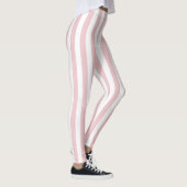 Dames roze en witte streep leggings (Rechts)