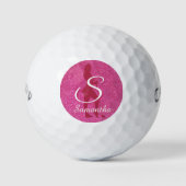 DAMES ROZE GLITTER GOLFBALLEN (Voorkant)