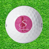 DAMES ROZE GLITTER GOLFBALLEN