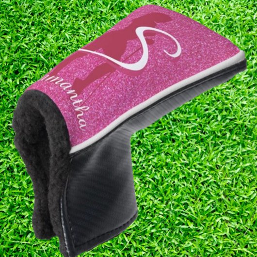 DAMES ROZE GLITTER GOLFHEADCOVER