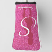 DAMES ROZE GLITTER GOLFHEADCOVER (Draai 90)