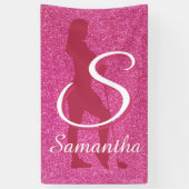 DAMES ROZE GLITTER SPANDOEK (Verticaal)