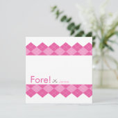 Dames roze Golf Argyle Kaart (Staand voorkant)