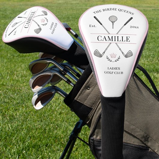 Dames Roze Golf Groep Naam Golfheadcover