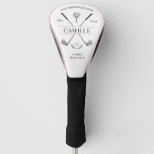 Dames Roze Golf Groep Naam Golfheadcover (Voorkant)