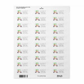 Dames Roze Golfkar Verhuisdozen Golfbaan Etiket (Full Sheet)