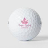 Dames Roze Monogram Golf Golfballen (Voorkant)