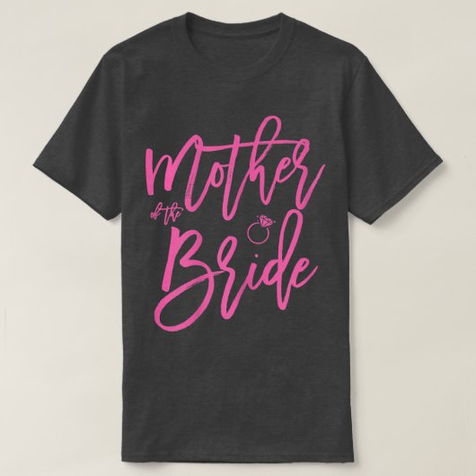 Dames Roze Ring Moeder Van De Bruid T s T-shirt (Design voorkant)