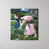 dames roze roze bloemen canvas afdruk (Voorkant)