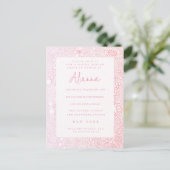 Dames Roze Tuin Scene Artiest Geïllustreerd Briefkaart (Staand voorkant)