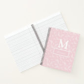 Dames roze vlinder spiraal notebook notitieboek (Binnen)