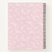 Dames roze vlinder spiraal notebook notitieboek (Achterkant)