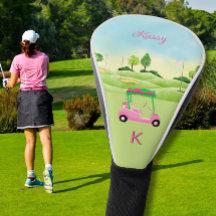 Dames Roze Waterverf Winkelwagen Monogram Naam Gol