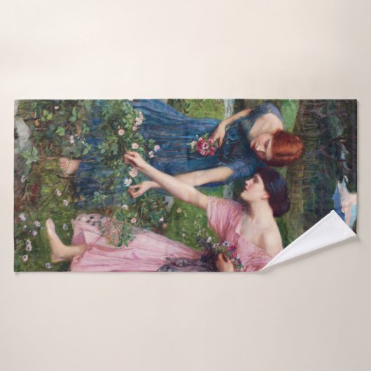 Dames Rozen, John William Waterhouse Badhanddoek (Badhanddoek)