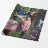 Dames Rozen, John William Waterhouse Cadeaupapier (Uitgerold)