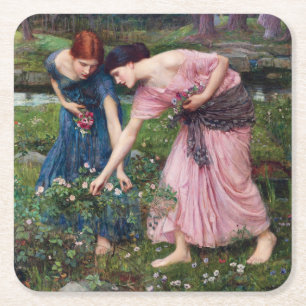 Dames Rozen, John William Waterhouse Kartonnen Onderzetters