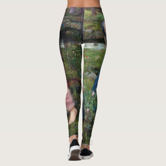Dames Rozen, John William Waterhouse Leggings (Achterkant)