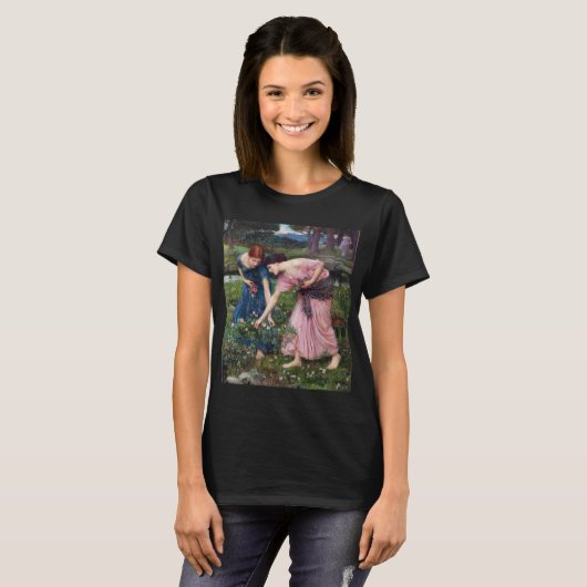 Dames Rozen, John William Waterhouse T-shirt (Voorkant volledig)