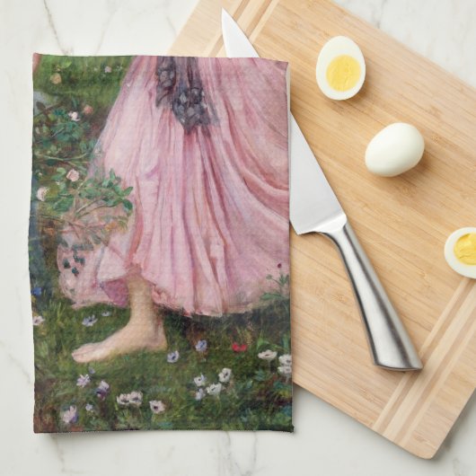 Dames Rozen, John William Waterhouse Theedoek (Quarter Fold)