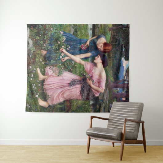 Dames Rozen, John William Waterhouse Wandkleed (In Situ (horizontaal))