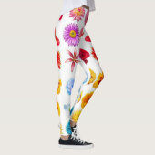 Dames rozenprint broek - Aanpasbaar Leggings (Rechts)