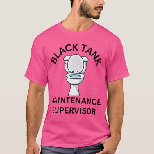 Dames RV Camping Zwarte Tank Onderhoud Dad Tee V (Voorkant)