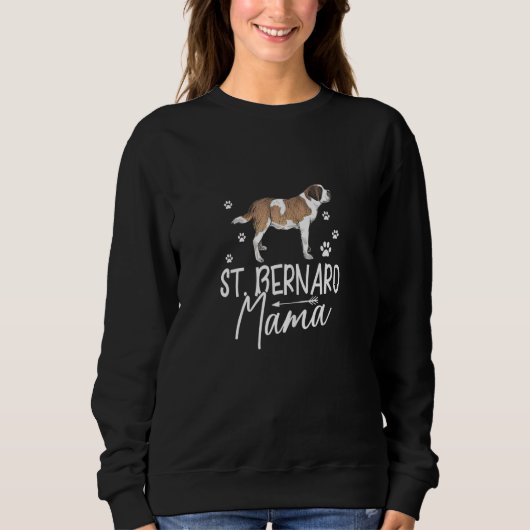 Dames Saint Bernard Grafisch Dames Moeders St Bern Trui (Voorkant)