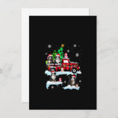 Dames Santa Bernedoodle op rode kariert Pick Up Tr Kaart (Voorkant / Achterkant)