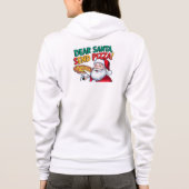 Dames Santa-verlanglijst Pizza Kerstmis Hoodie (Achterkant)