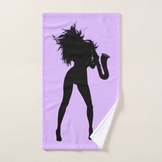 Dames Saxofoniste Badhanddoekenset Bad Handdoek (Handdoek)