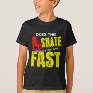 Dames schaatsen maken me snel dapper grappig ijs s t-shirt