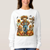 Dames Schattige Herfst Sweatshirt (Voorkant)