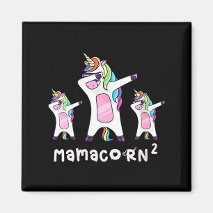 Dames schattige mamacorn eenhoorn moeder moeder va magneet
