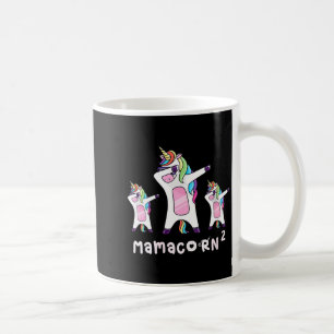 Dames schattige mamacorn eenhoorn moeder van 2 twe koffiemok