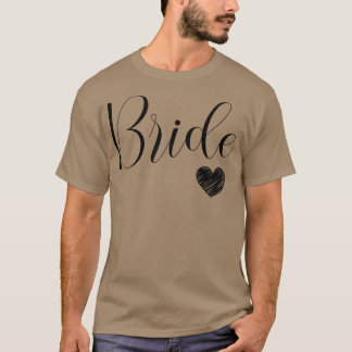 Dames Schattige witte bruid vrijgezellenfeest trou T-shirt