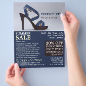 Dames schoenen, Dameskleding winkelreclame Flyer (Hand)