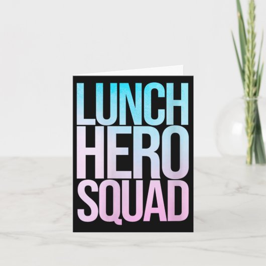 Dames School Lunch Heldenploeg Cafetariamedewerker Kaart (Voorkant)
