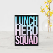 Dames School Lunch Heldenploeg Cafetariamedewerker Kaart (Gele Bloem)