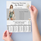 Dames Schoonmaakbedrijf Traan Af Flyer (Hand)