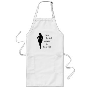 Dames schort met silhouet van een vrouw
