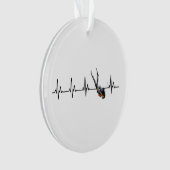 Dames SCUBA met duikende hartslag Ornament (voorkant)