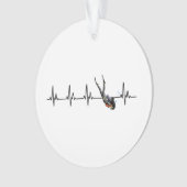 Dames SCUBA met duikende hartslag Ornament (voorkant)