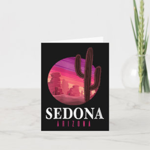 Dames Sedona Arizona Cactus Zonsondergang Woestijn Kaart