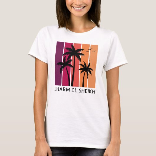 Dames Sharm El Sheikh Vintage Sunset T-shirt (Voorkant)