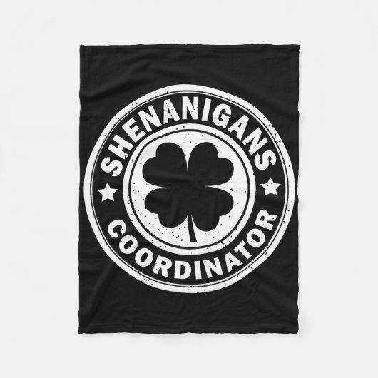 Dames Shenanigans Coördinator Heren St. Patrick's Fleece Deken (Voorkant)