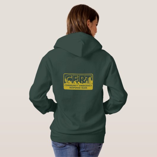 Dames Shirt, CERT Hoodie (Achterkant volledig)