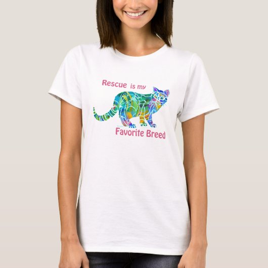 Dames Shirten Kat Redding Crazy Cat Lady T-shirt (Voorkant)
