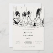  dames sierlijk jarig kaart (Voorkant)