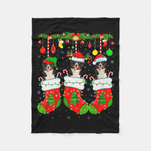 Dames Sint Bernard Honden in Kerstsokken Grappig Fleece Deken