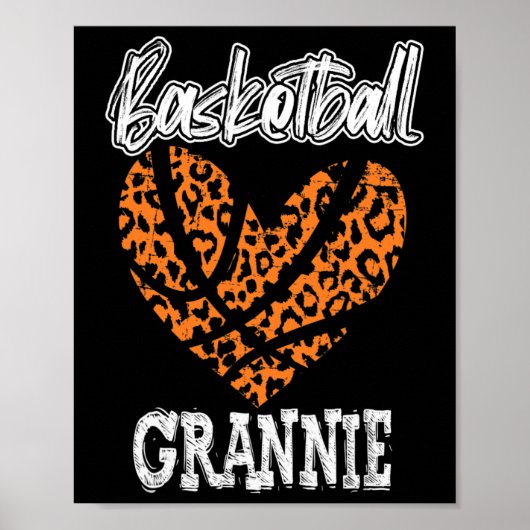 Dames Skelet Oma Top Hart Luipaard Vervuild Poster (Voorkant)